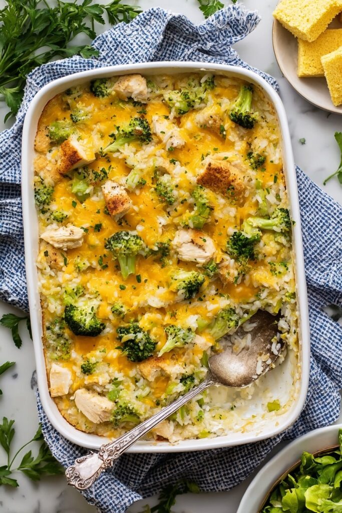 Easy Chicken Broccoli Rice Casserole Recipe