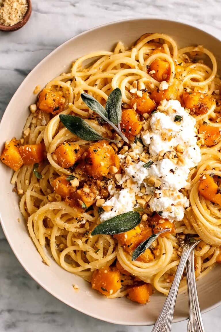 Butternut Squash Pasta with Sage Recipe