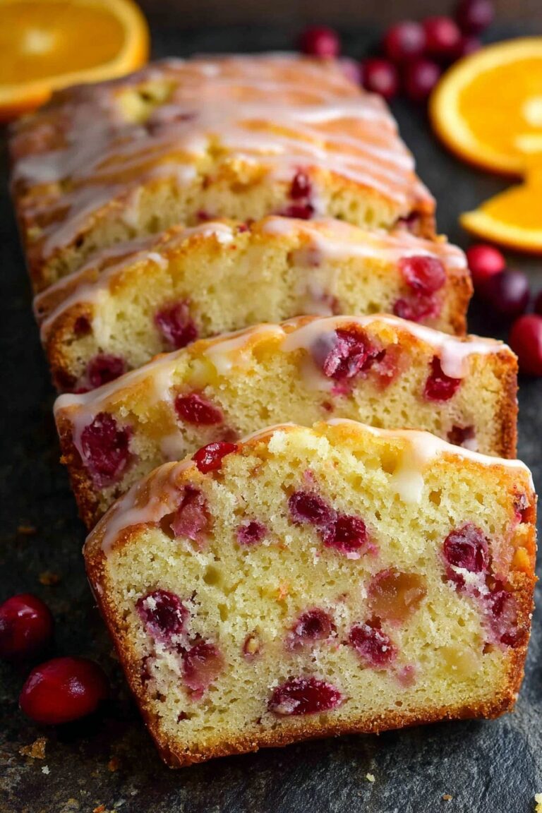Cranberry Orange Bread with Glaze Recipe