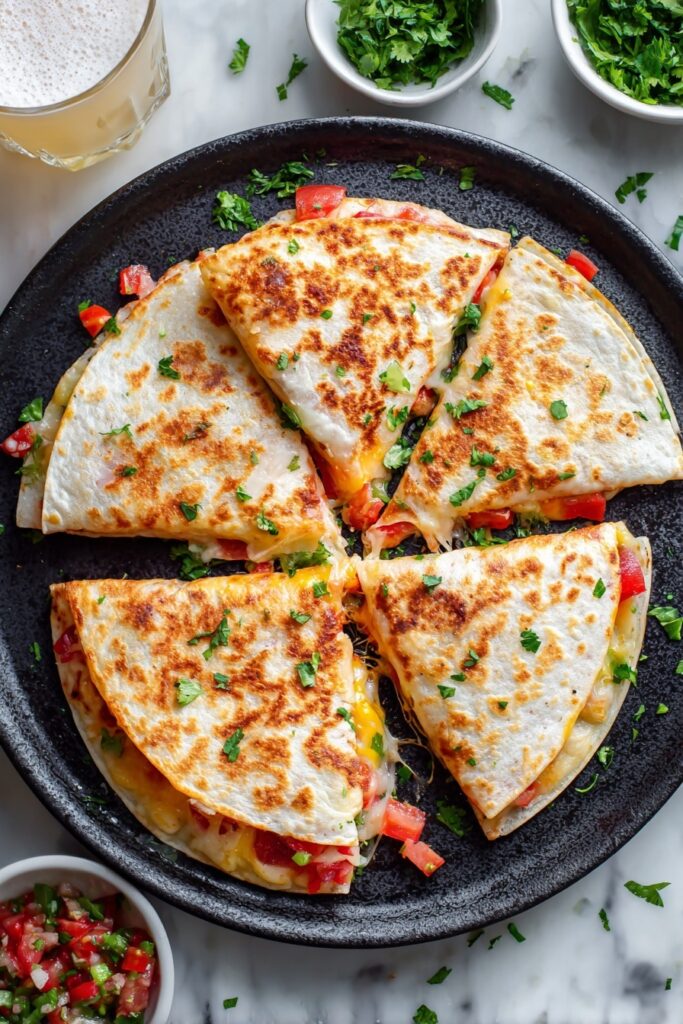Easy Cheese Quesadilla with Fillings Recipe