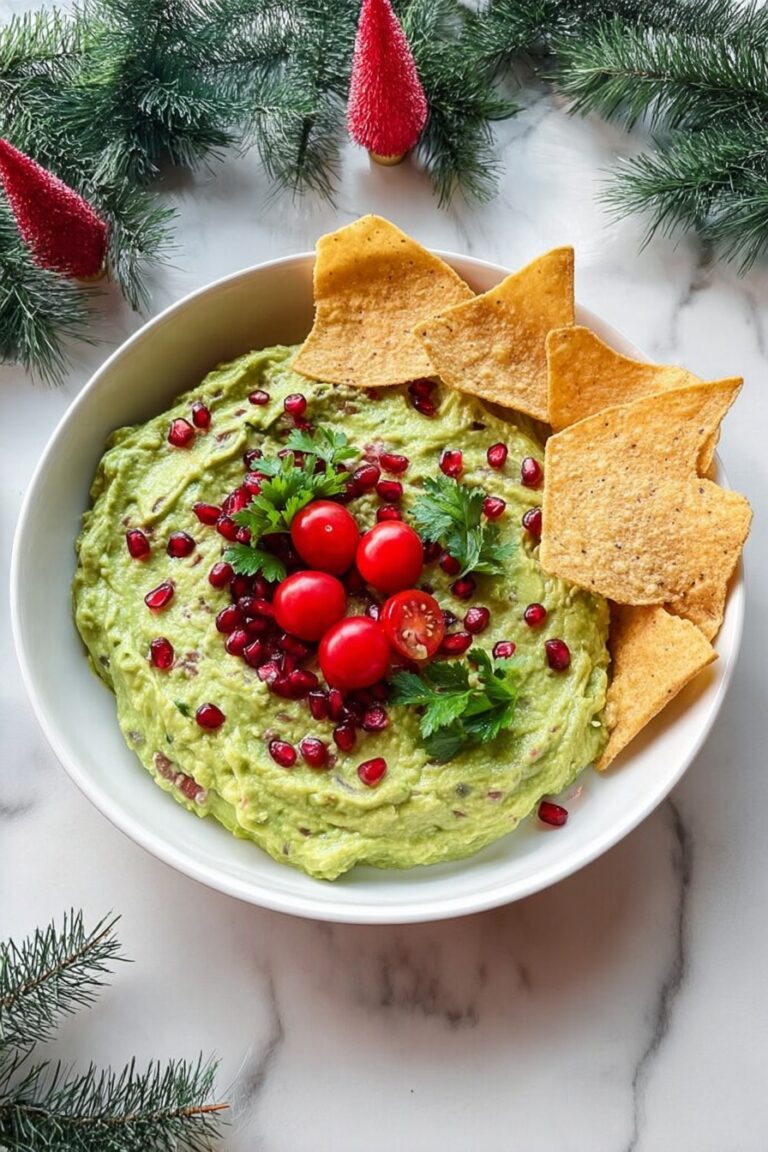Festive Guacamole with Pomegranate and Tomatoes Recipe
