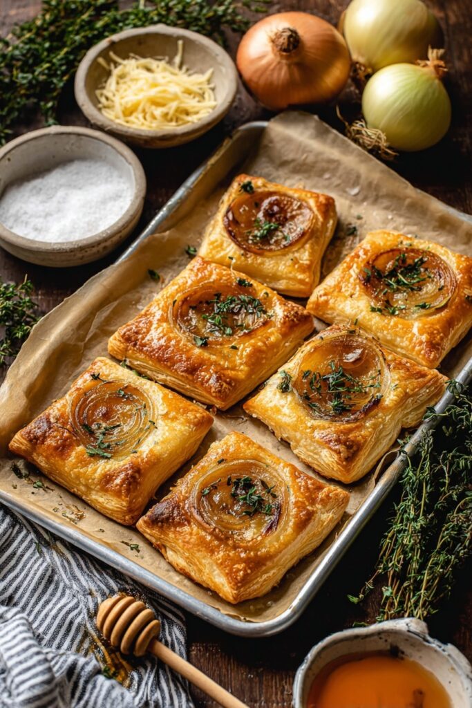 Upside-Down Onion and Gruyere Tarts Recipe
