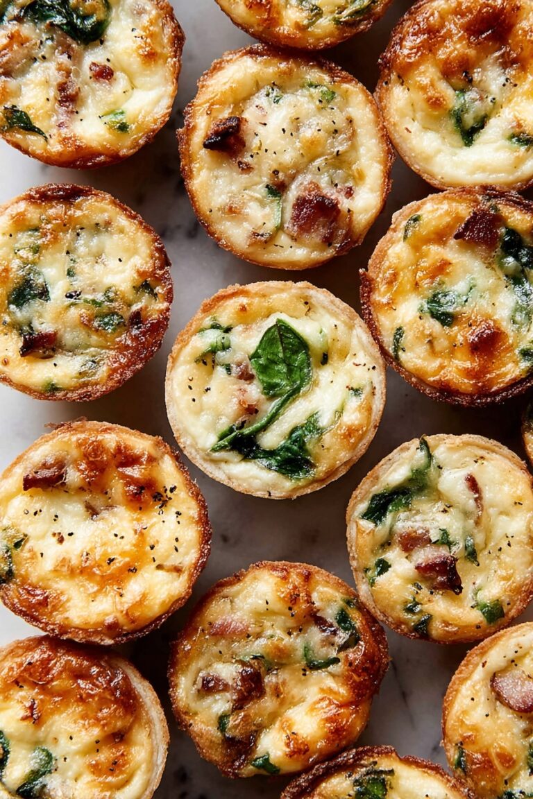 Delicious Mini Quiches with Flaky Pie Crust Recipe