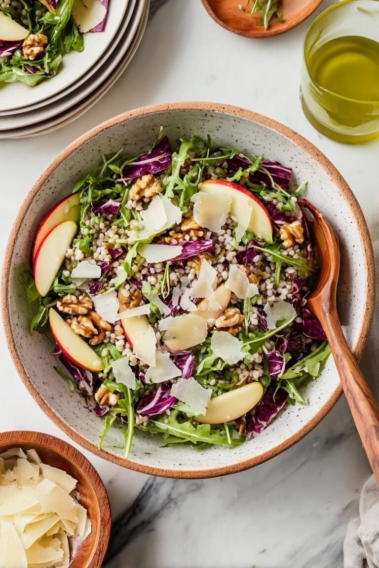 Nutty Farro Salad with Apples and Greens Recipe