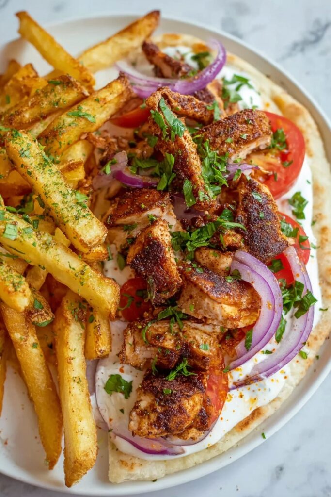 Easy Chicken Shawarma Wraps with Garlic Yoghurt Sauce Recipe