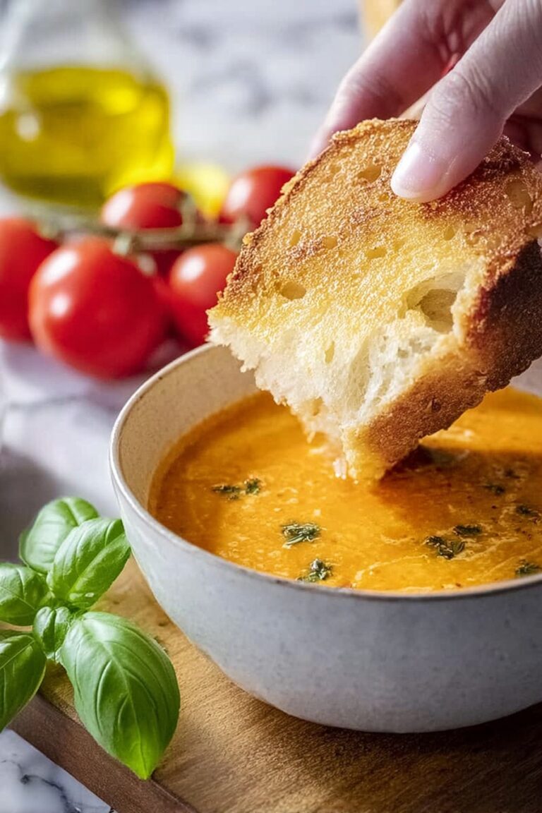 Roasted Tomato Soup with Basil and Cream Recipe
