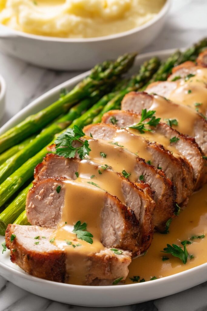 Garlic Turkey Tenderloin with Easy Gravy Recipe