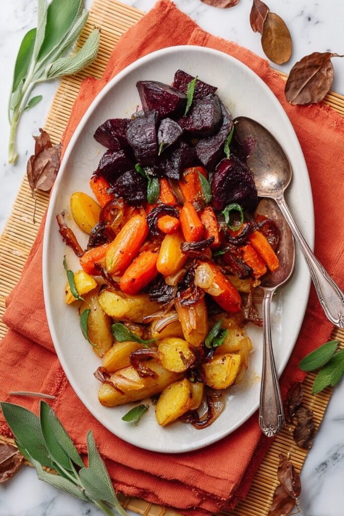 Miso Glazed Roasted Root Vegetables Recipe