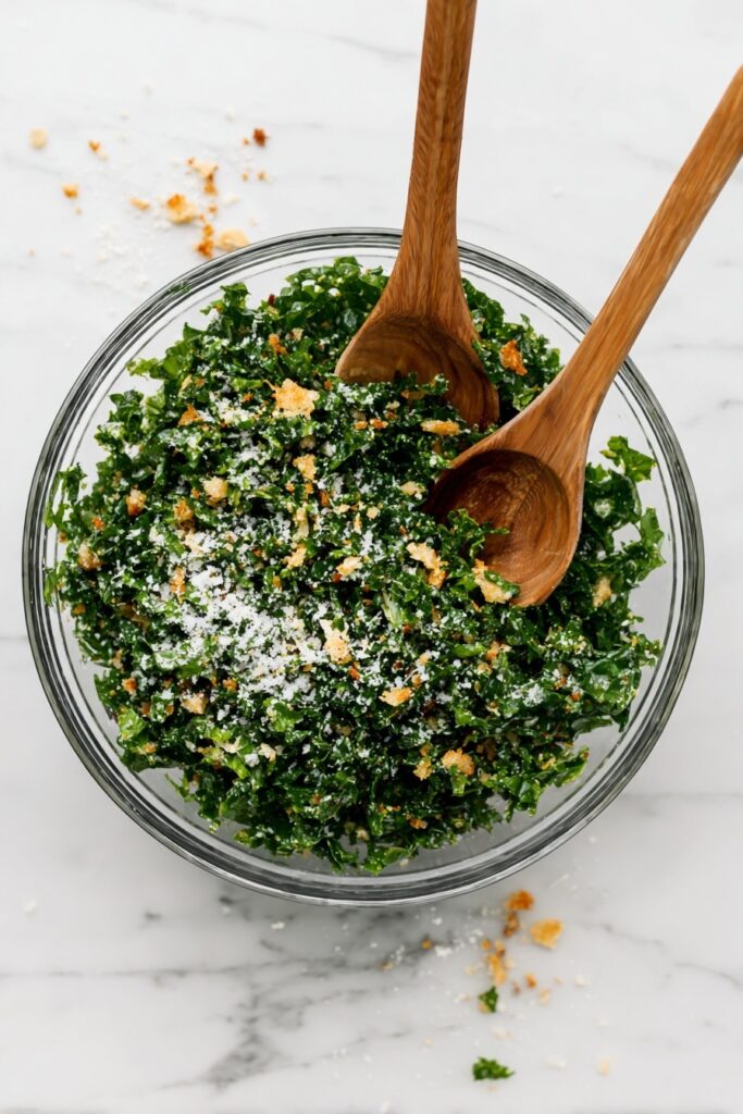 Crispy Parmesan Kale Salad Recipe