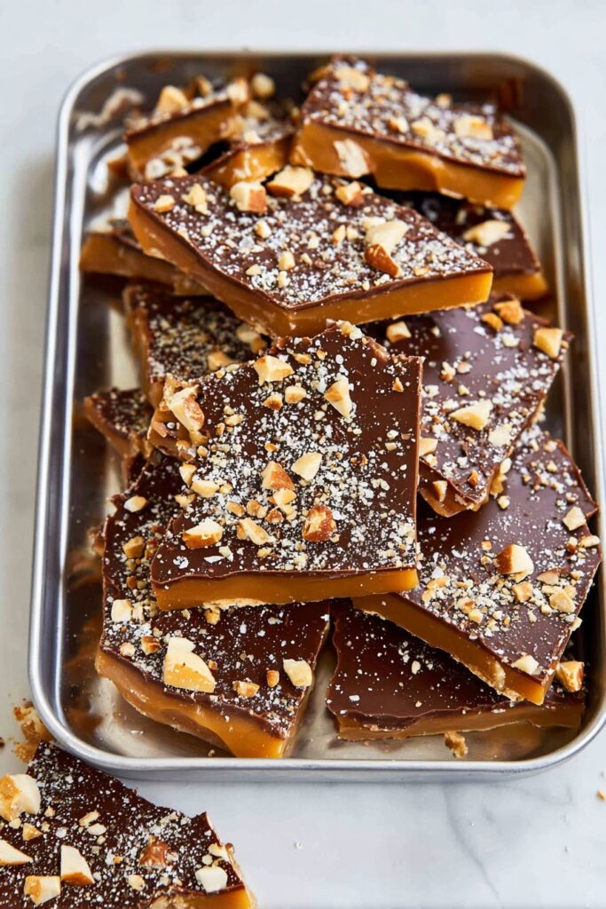 Easy Homemade Toffee with Chocolate and Pecans Recipe