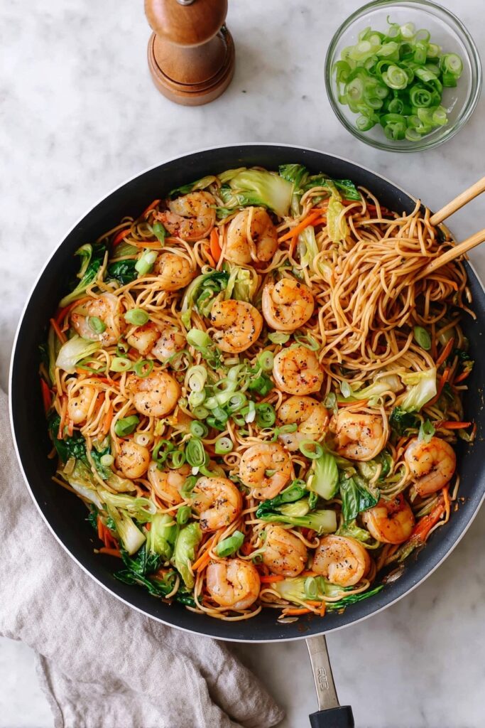 Shrimp Lo Mein Stir Fry Recipe