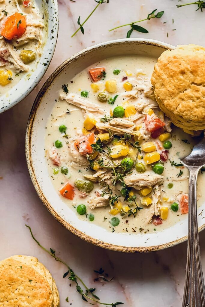 Slow Cooker Chicken Pot Pie Soup Recipe