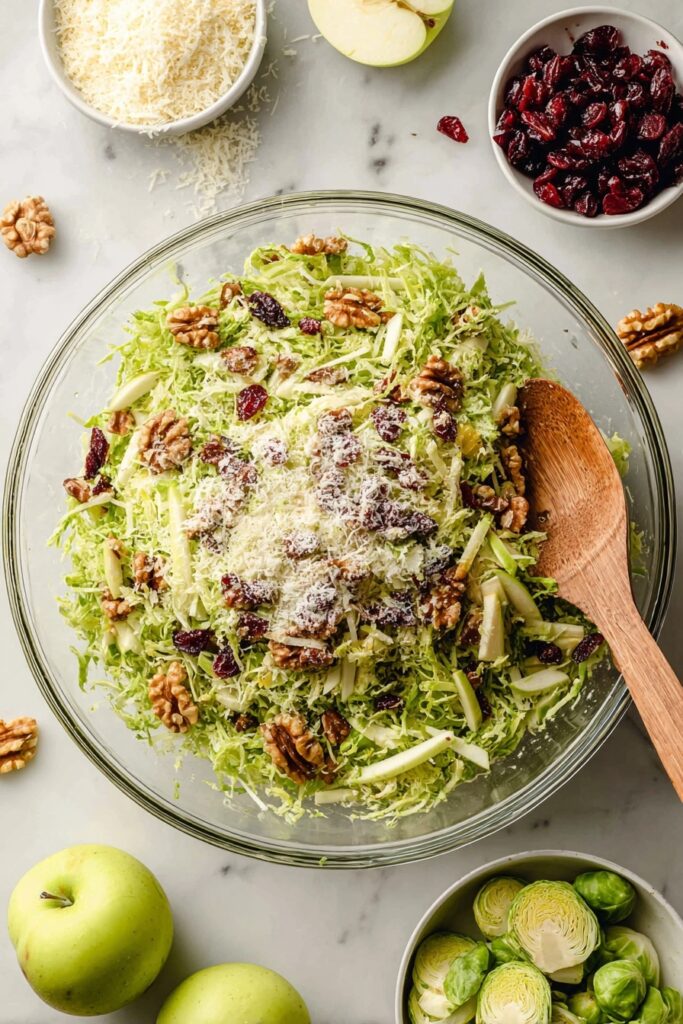 Brussels Sprouts Apple Cranberry Salad Recipe