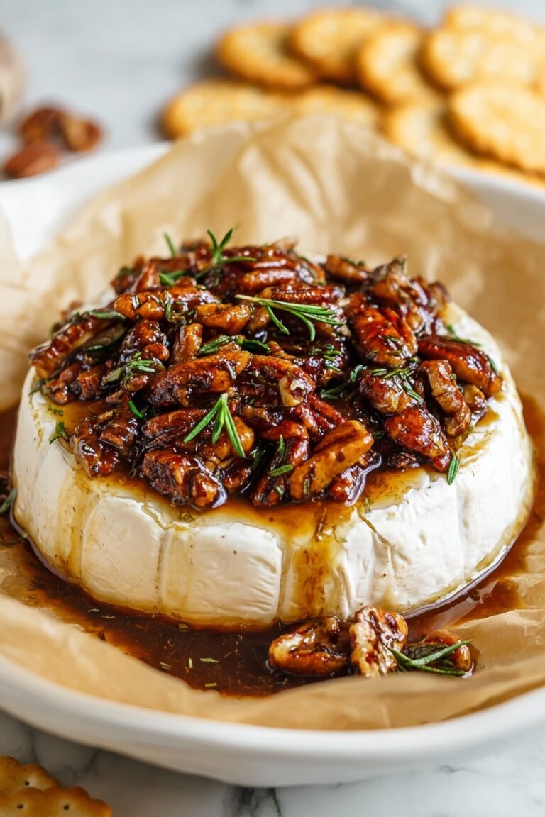 Maple Pecan Baked Brie appetizer Recipe