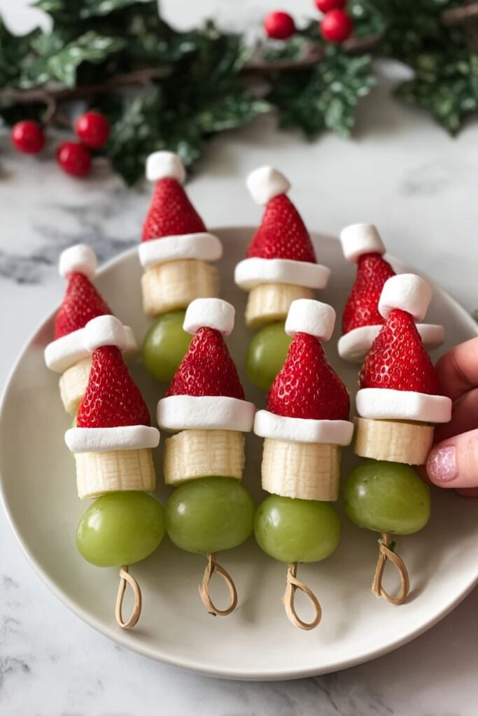 Grinch Fruit Kabobs Recipe