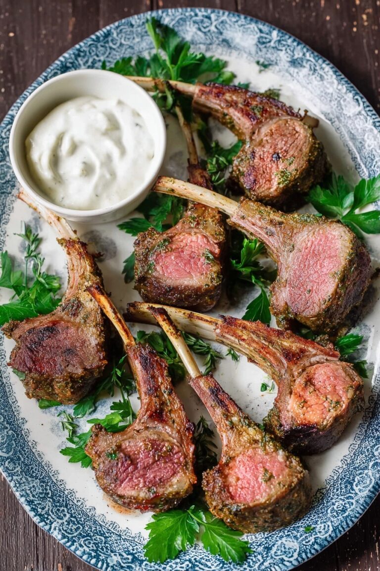 Garlic Herb Roast Rack of Lamb Recipe