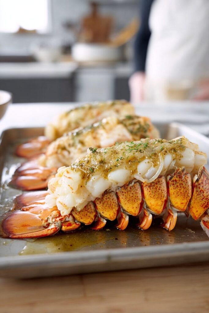 Broiled Lobster Tails with Herb Garlic Butter Recipe