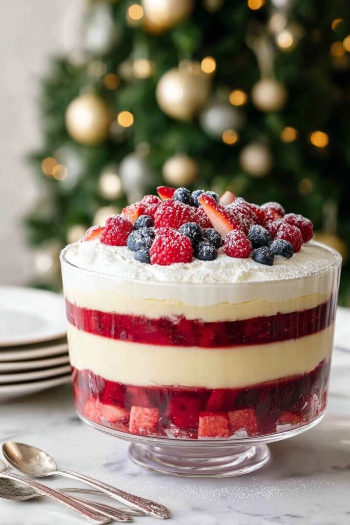 Festive Cranberry Fruit Trifle Recipe