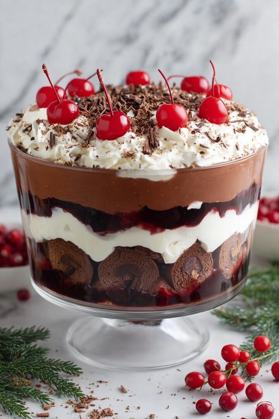 Black Forest Trifle with Cherries and Chocolate Recipe