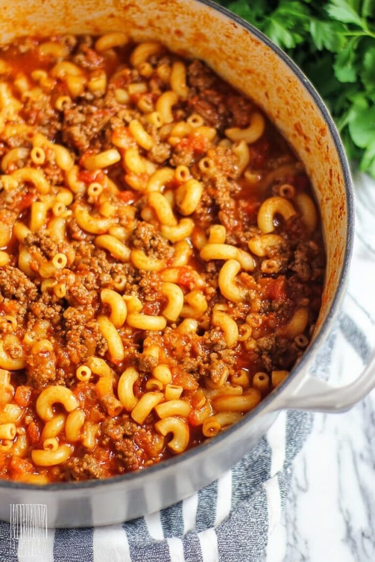 Easy American Chop Suey with Ground Beef and Cheese Recipe