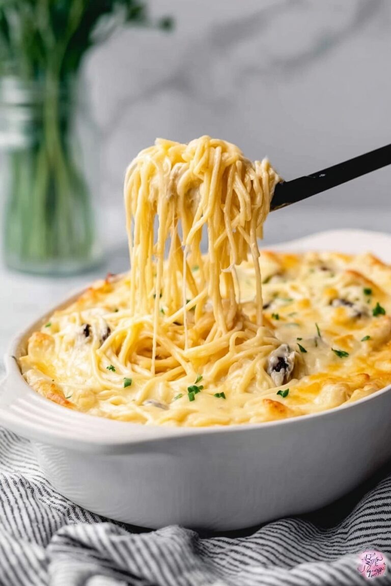 Cheesy Chicken Spaghetti Bake Recipe
