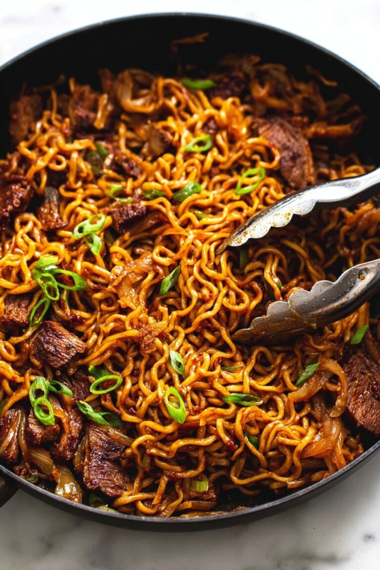 Spicy Korean Beef Noodles Recipe