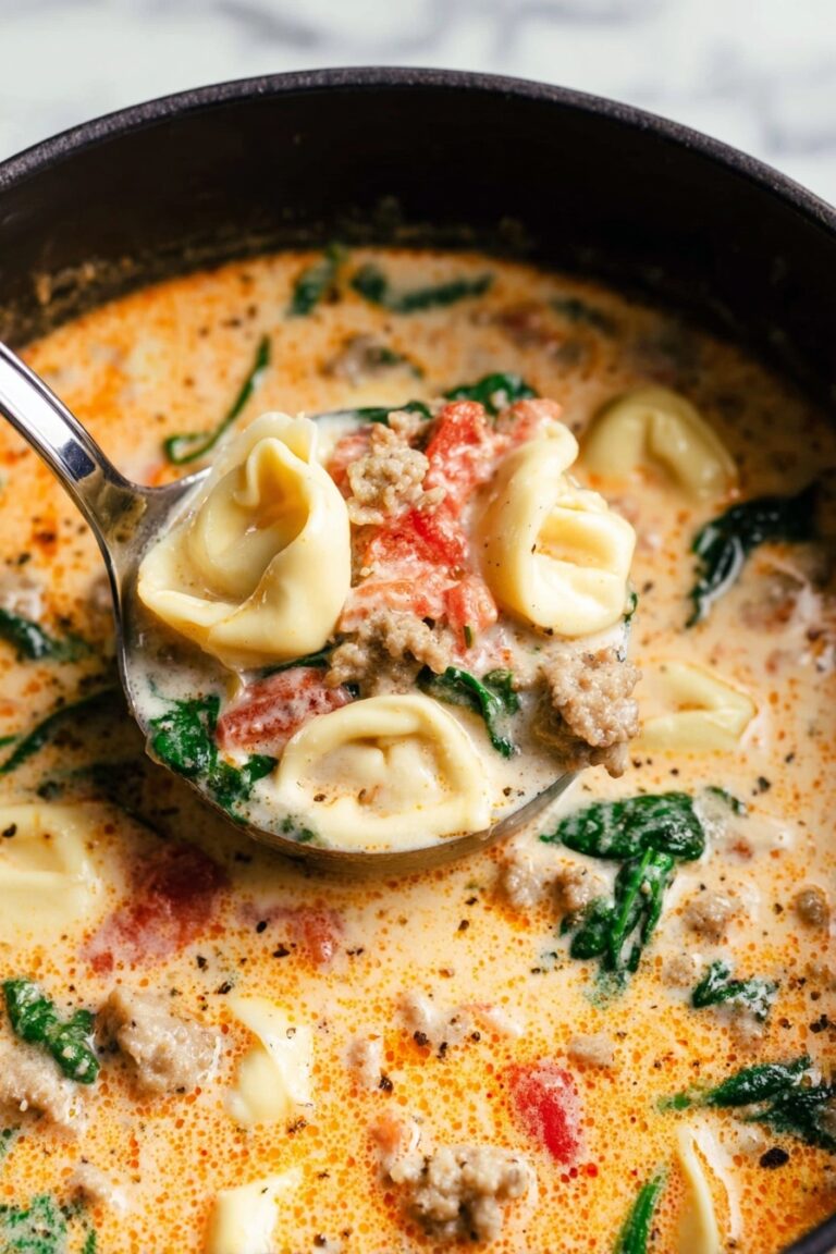 Creamy Italian Sausage Tortellini Soup Recipe