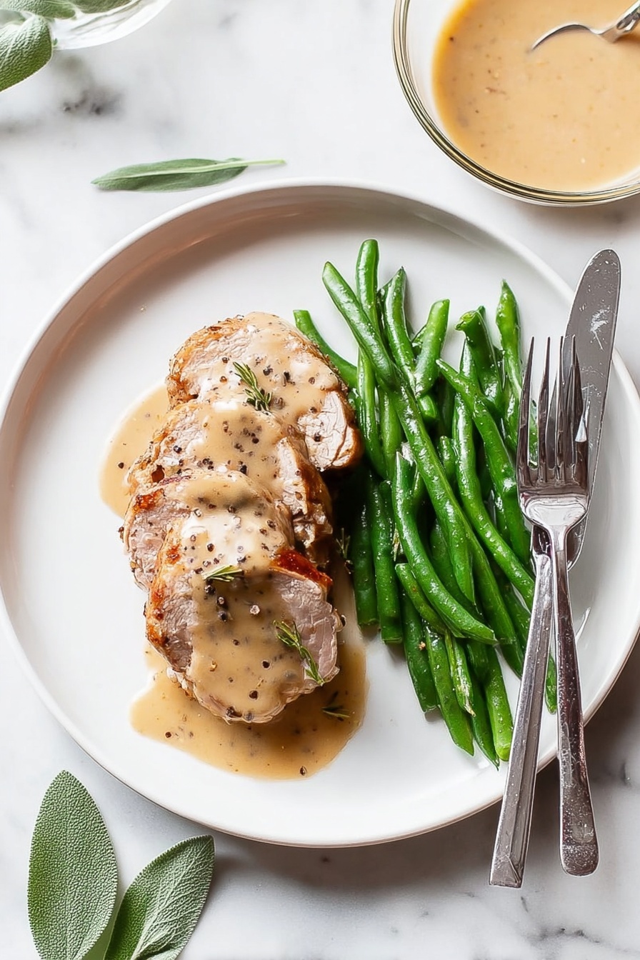 The image shows four slices of roasted chicken with golden brown, slightly crispy skin on top, placed in a row on a white plate with a gray rim. Each slice shows two layers: the top crispy skin with a rich, golden color and some charred spots, and the inner white meat beneath, which looks tender and juicy. Some green leaves are visible in the background, resting on the white marbled surface under the plate. The scene is close-up, highlighting the texture of the roasted skin and the softness of the chicken meat. Photo taken with an iphone --ar 2:3 --v 7 - Turkey Roulade with Cranberry Stuffing, festive turkey roulade, holiday main course, easy turkey roulade recipe, cranberry stuffing ideas