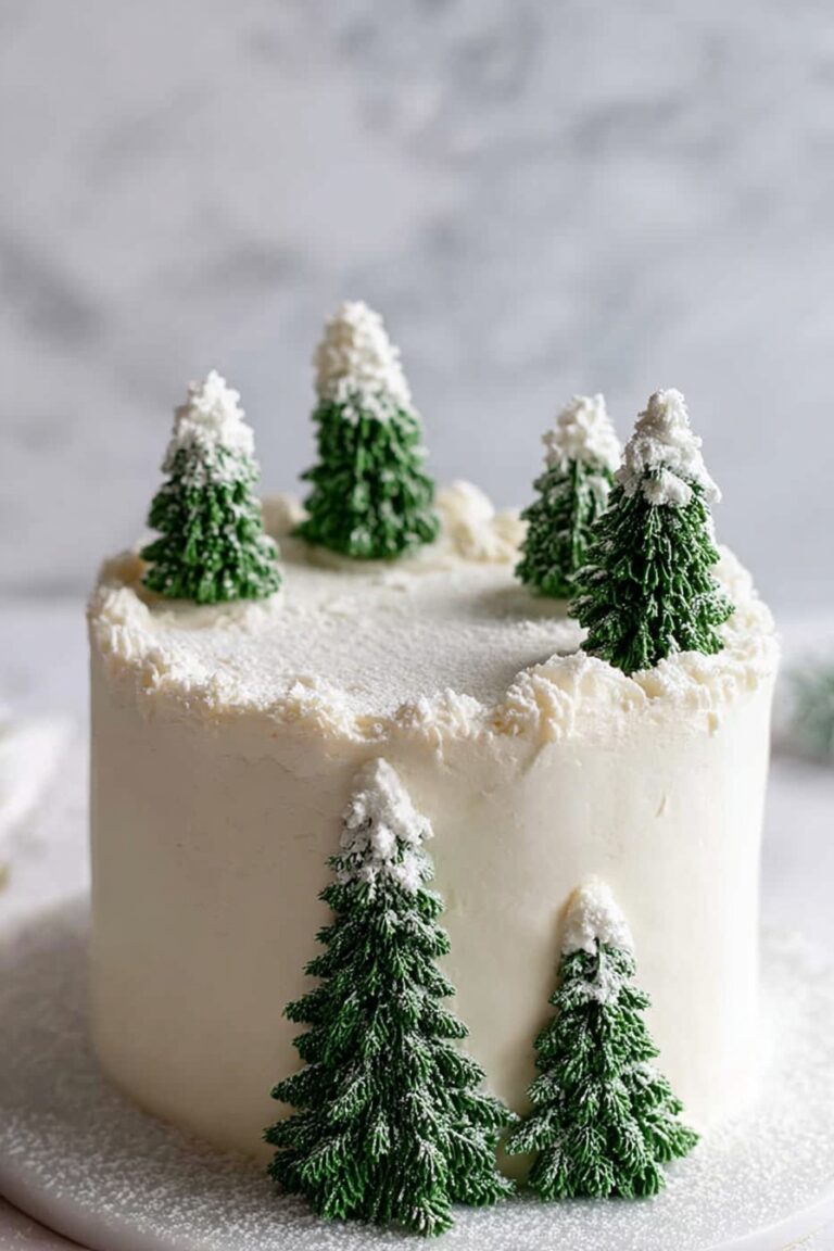 Christmas Tree Cake with Vanilla Buttercream Recipe