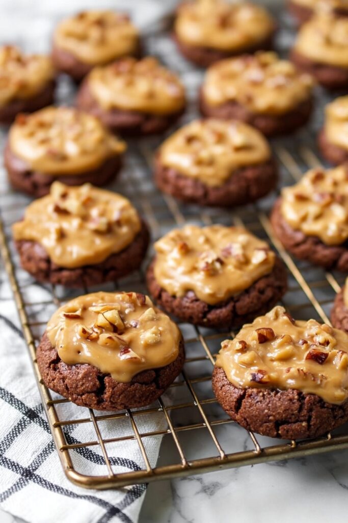 German Chocolate Cookies with Coconut and Pecans Recipe
