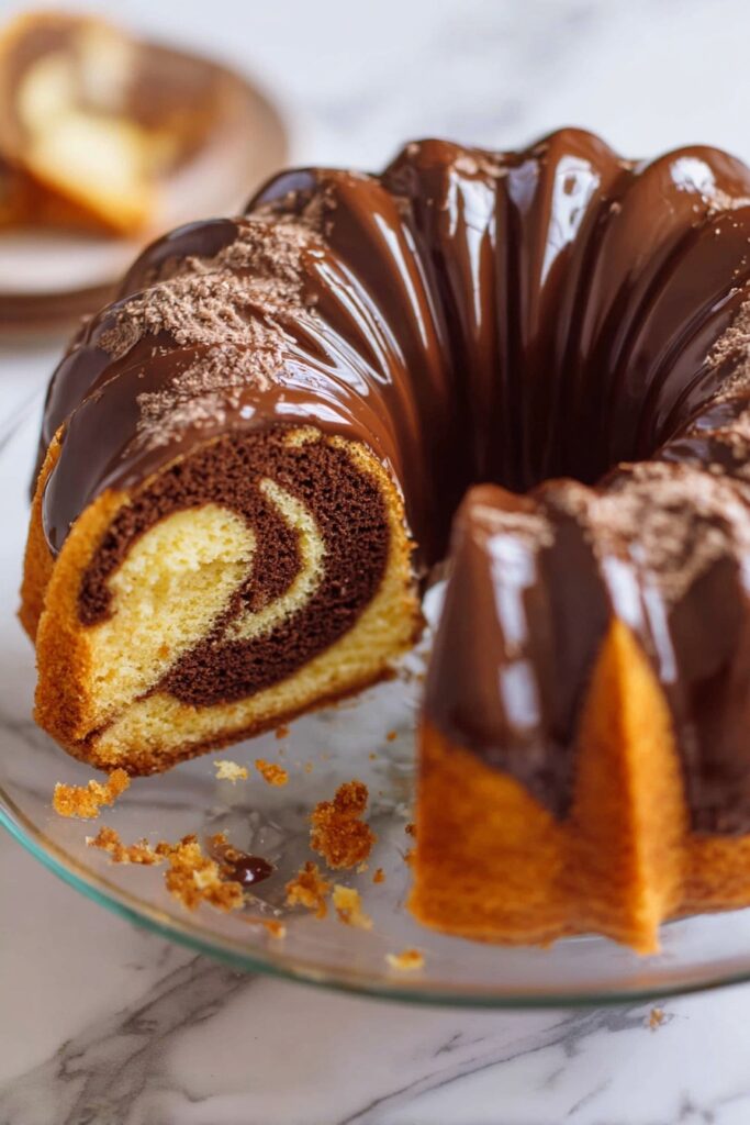 Marble Cake with Rum and Lemon Recipe