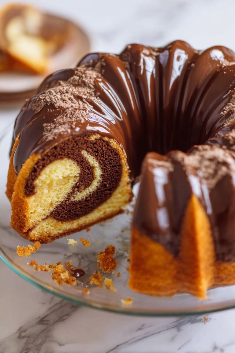 Marble Cake with Rum and Lemon Recipe