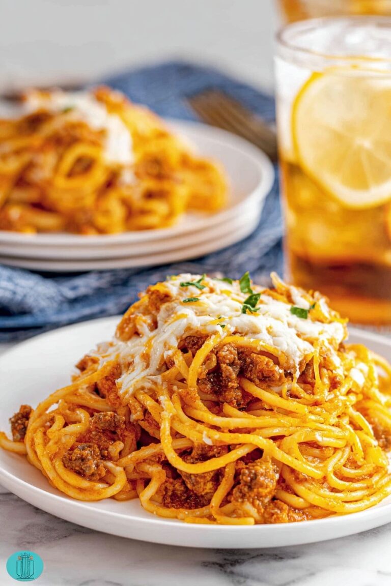 Easy Creamy Alfredo Spaghetti Bake Recipe