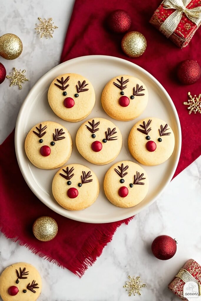 Reindeer Cookies Recipe with Jam and Chocolate Recipe