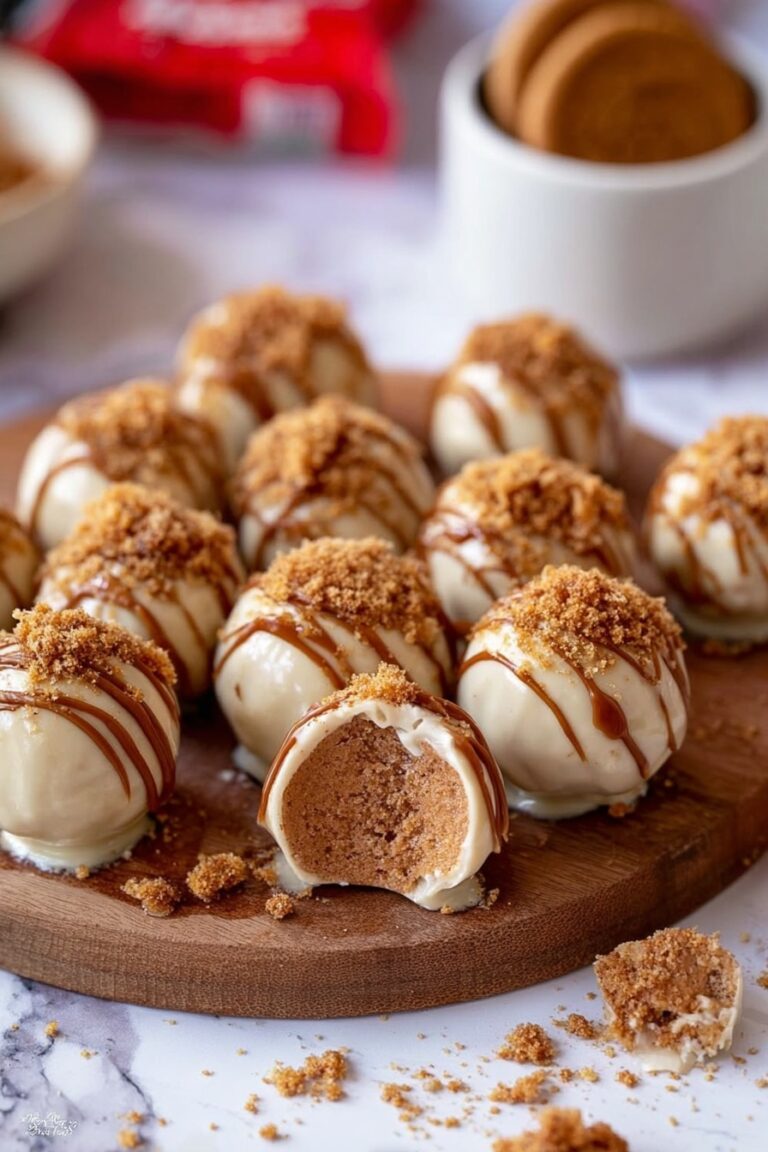 Biscoff Truffles with White Chocolate Coating Recipe