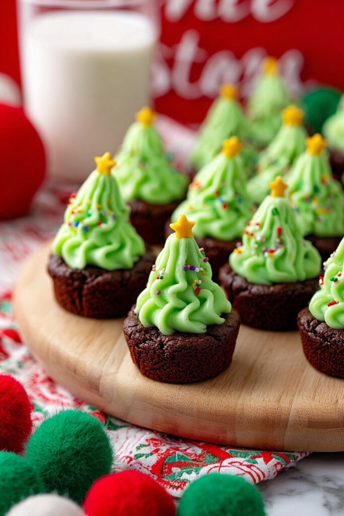 Festive Christmas Tree Brownie Bites Recipe