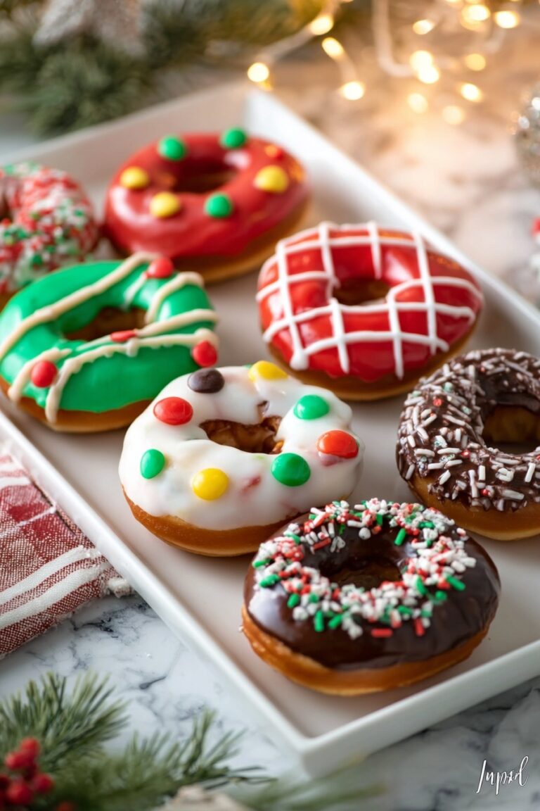 Festive Christmas Donuts with Bright Glazes Recipe