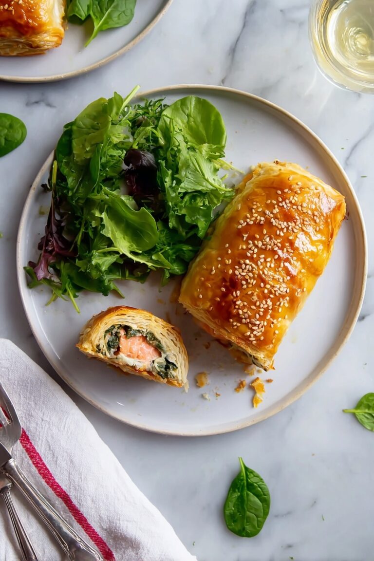 Salmon Wellington with Horseradish Cream Recipe
