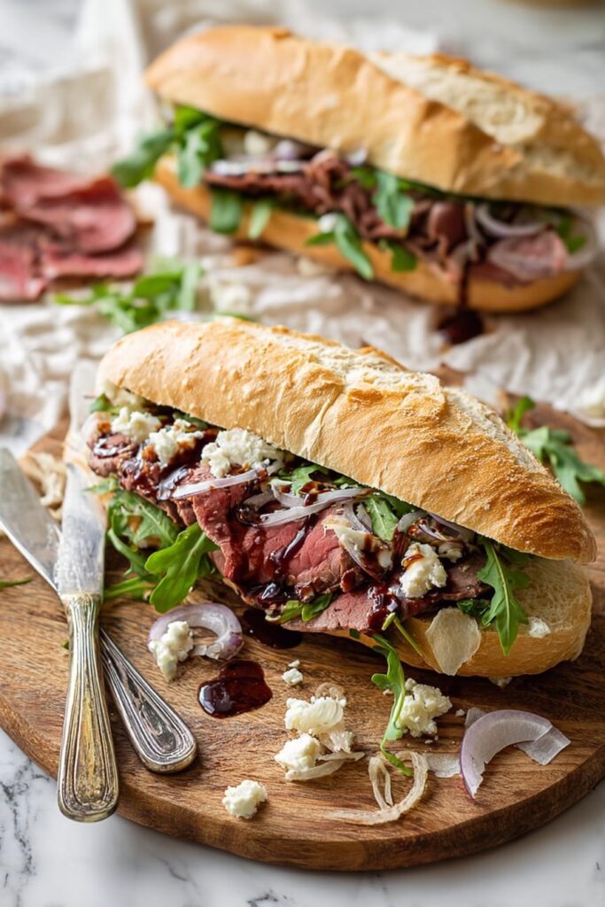 Sirloin Steak Sandwich with Balsamic Glaze Recipe