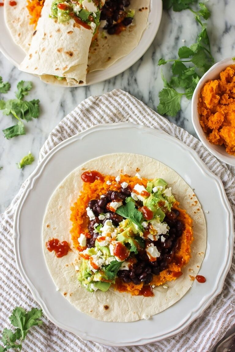 Sweet Potato Black Bean Breakfast Burritos Recipe
