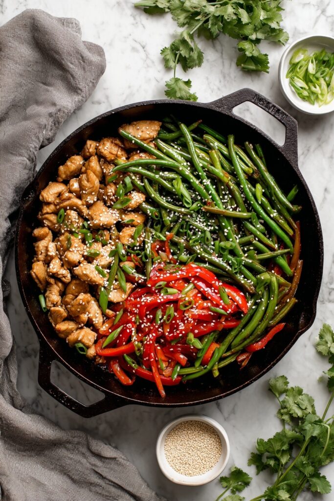 Healthy Orange Chicken Stir Fry with Cauliflower Rice Recipe
