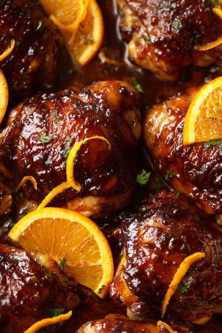 Sticky Orange Glazed Christmas Chicken Recipe