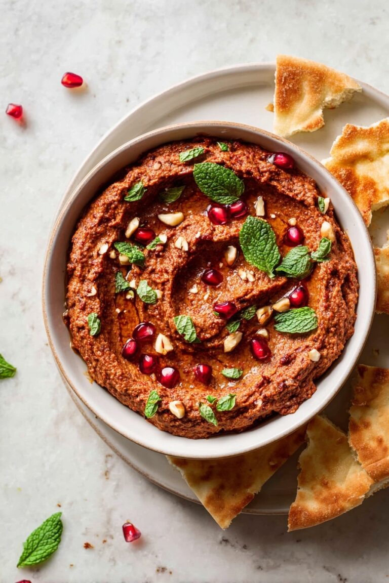 Muhammara Roasted Red Pepper Walnut Dip Recipe