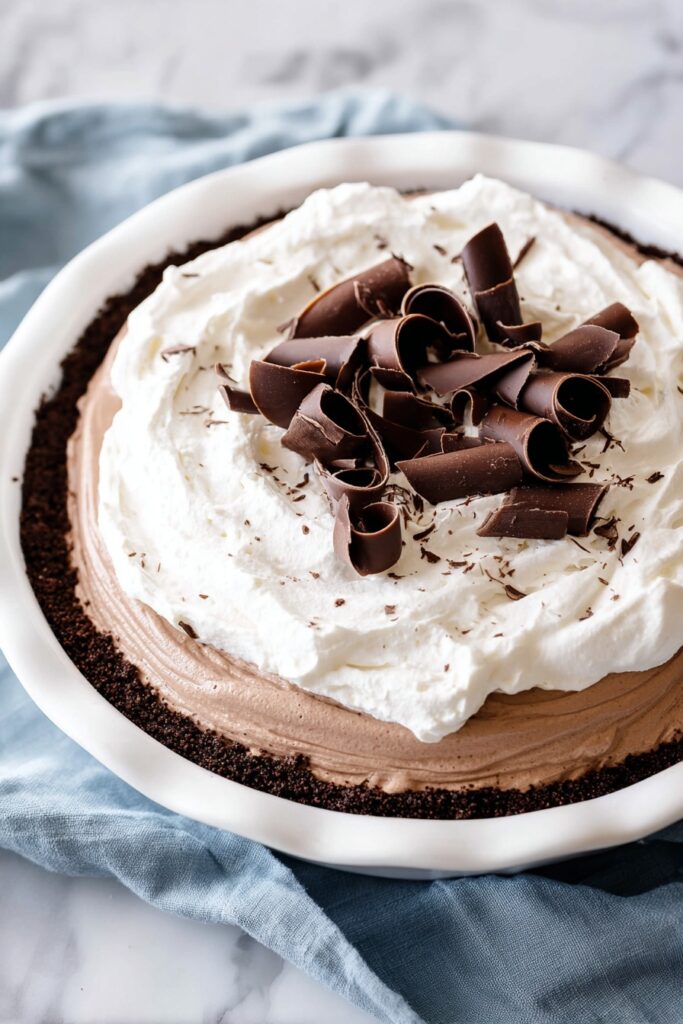 French Silk Pie with Oreo Crust and Chocolate Filling Recipe