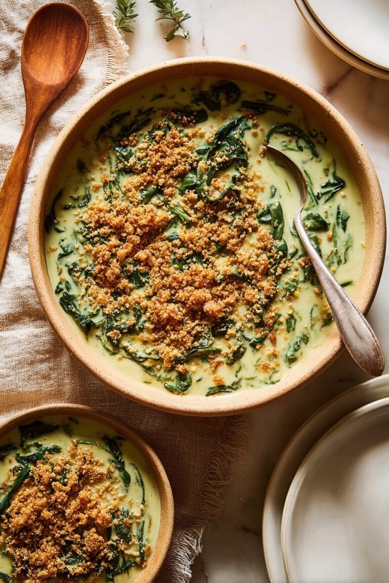 Creamed Spinach with Toasted Panko Recipe