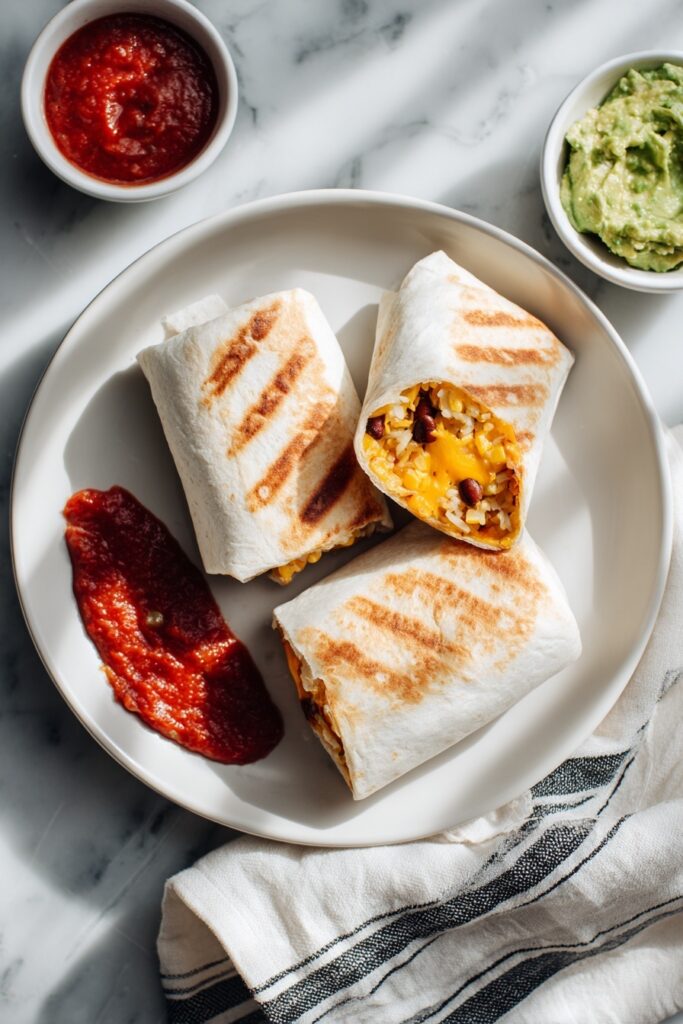 Homemade Burritos with Cilantro Rice and Beans Recipe