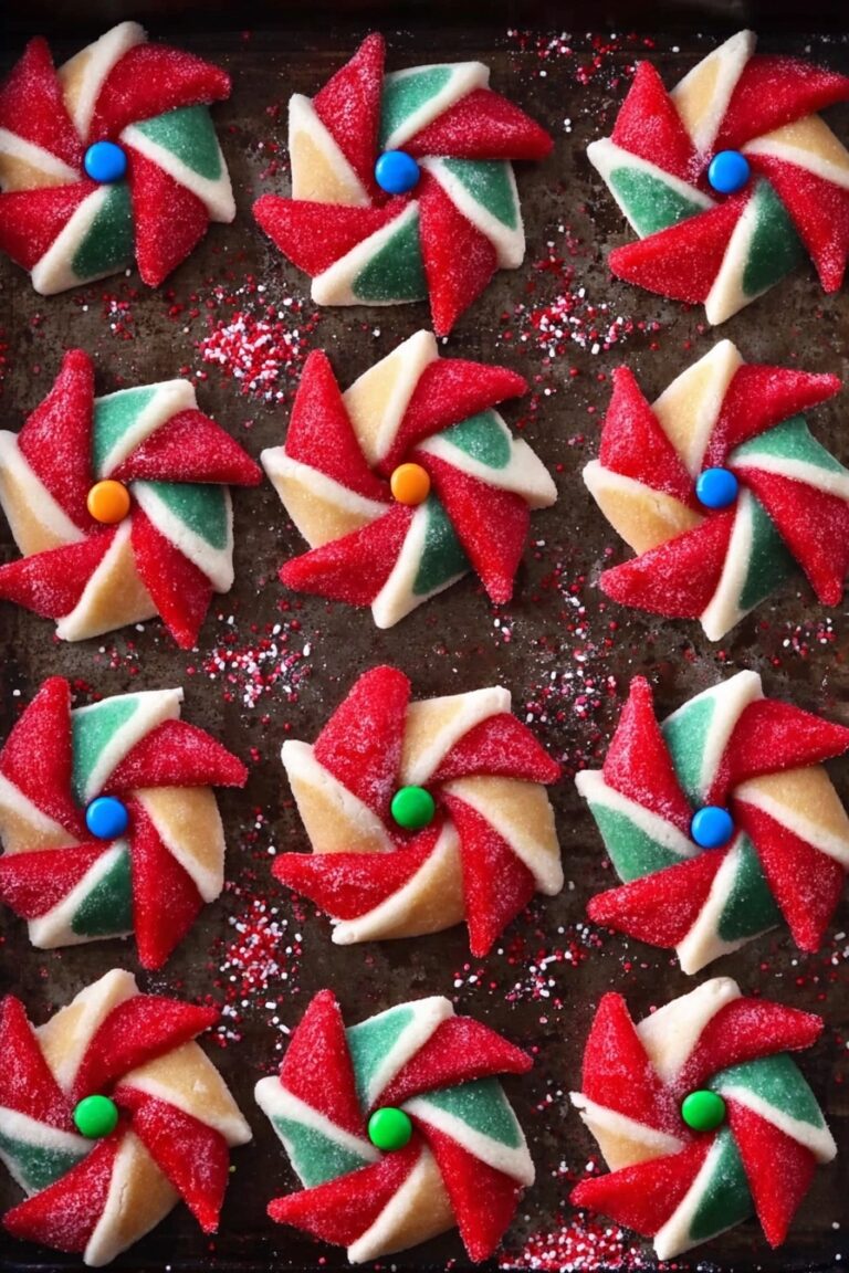 Poinsettia Cookies with M&Ms Recipe