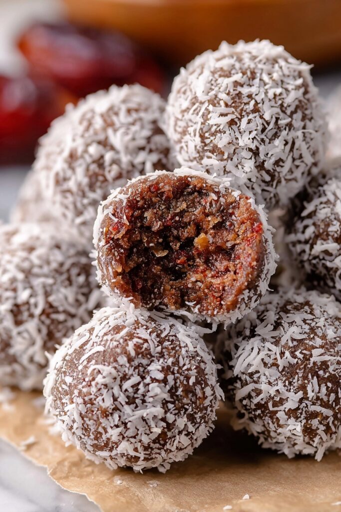 Chocolate Nut Date Energy Balls Recipe