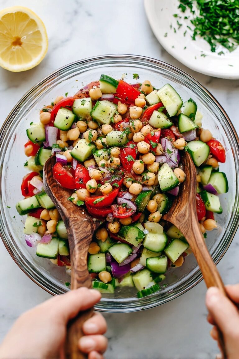 Refreshing Chickpea Salad with Vegetables Recipe