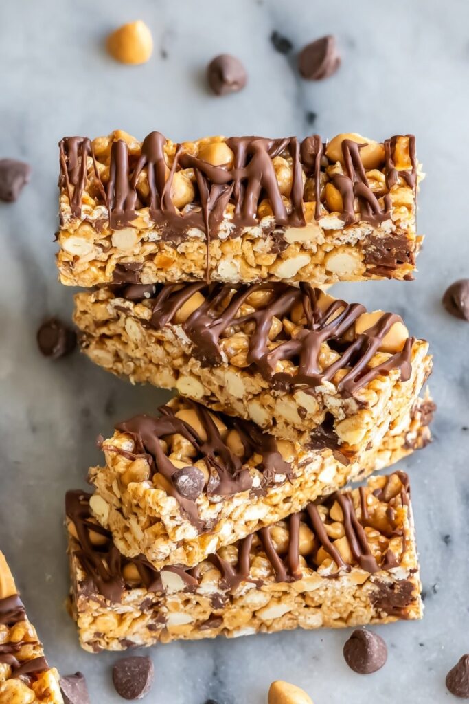 No Bake Peanut Butter Granola Bars Recipe